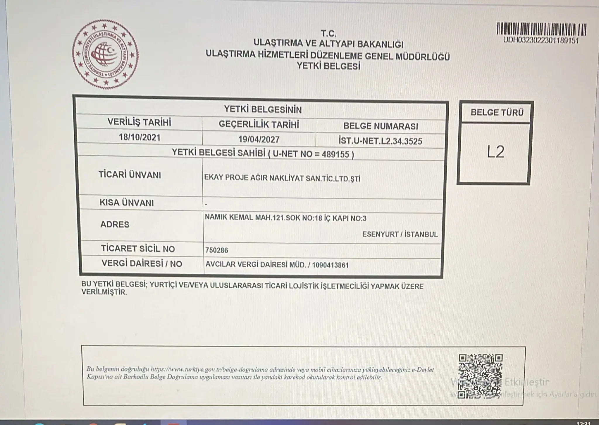 Ağır Taşımacılık Yetki Belgesi ile Güvenli ve Yasal Taşımacılık Ağır Taşımacılık Yetki Belgesi ile Güvenli ve Yasal Taşımacılık
